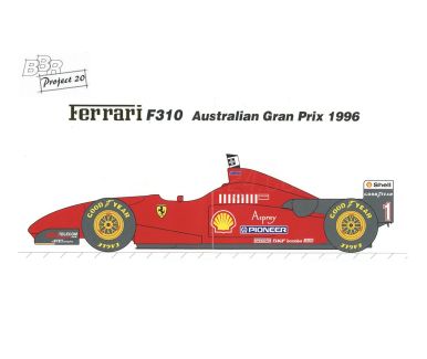 Ferrari F310 Australian Grand Prix 1996 1/20 - BBR Project 20 - PR01