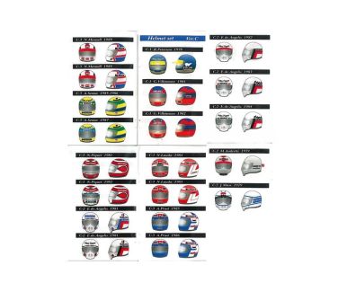 Driver Helmet Set Version C 1980's 1/20 - E.Jan - P825