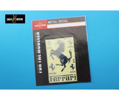 Ferrari Metal Logos Volume 2 for scale models decals - Easy Decals - 1705 