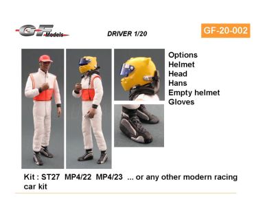Diver figure for example McLaren MP4/22, MP4/23 or any other modern racing car kit 1/20 - GF Models - 20002