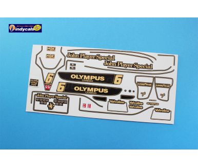 Lotus 79 "JPS - Ronnie Peterson" Formula 1 World Championship 1978 1-20 Decal - Indycals