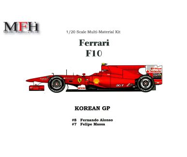 Ferrari F10 Korea Grand Prix 2010 1/20 - Model Factory Hiro - MFH-K277