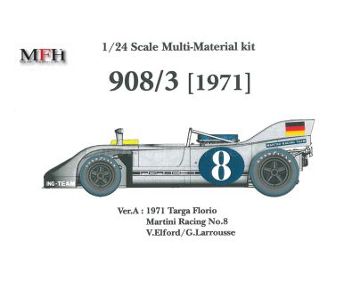 Porsche 908/03 #8 Ver. A Targa Florio 1971 1/24 - Model Factory Hiro - MFH-K370