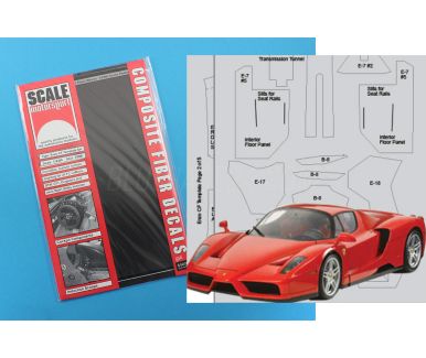 Ferrari Enzo Ferrari Carbon Fiber Template Set 1/24 for Tamiya - Scale Motorsport - 7009
