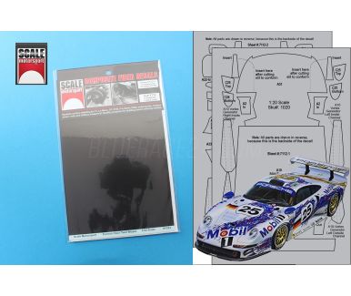Porsche 911 GT1 Le Mans 24 Hours 1996 Carbon Fiber Template Set 1/24 for Tamiya - Scale Motorsport - 7112