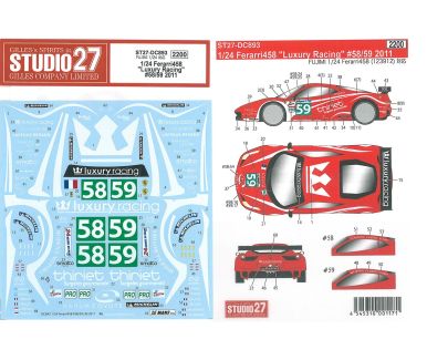 Ferrari 458 Luxury Racing #58 #58 Le Mans 2011 - Studio27 - ST27-DC893