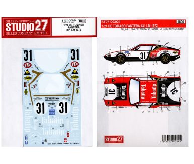 De Tomaso Pantera #31 Le Mans 1972 - Studio27 - ST27-DC924