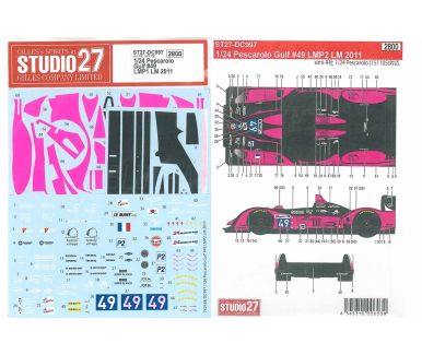 Pescarolo 01 Judd #49 Le Mans 2011 Decals 1/24 - Studio27 - ST27-DC997