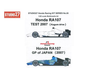 Honda RA107 Test-Version and Grand Prix of Japan 2007 1/20 - Studio27 - ST27-HD2005