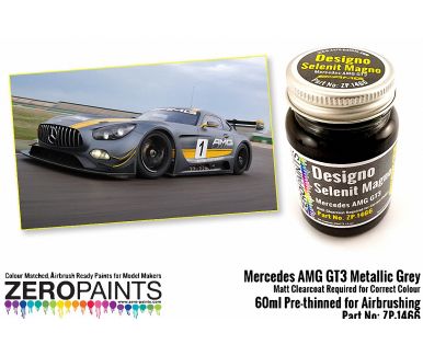 Mercedes AMG GT3 Metallic Grey (Matt) Paint 60ml - Zero Paints - ZP-1466