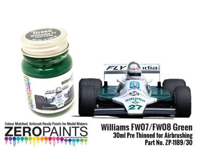 Williams FW07-FW08 Green Paint 30ml Airbrush - Zero Paints- ZP-1189/30